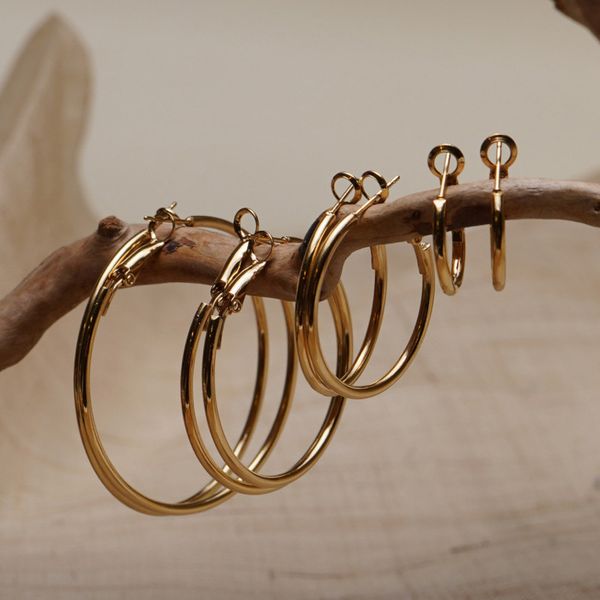 2020 new minimalism stainless steel woman jewelry 18k gold plated small medium large size loop hoop earrings for women accessory, Golden;silver
2020 new minimalism stainless steel woman jewelry 18k gold plated small medium large size loop hoop earrings for women accessory, Golden;silver