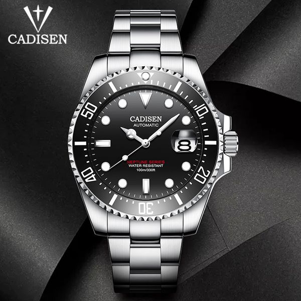 cadisen nh35a mechanical movement watch men 100m waterproof brand automatic watch stainless steel sport relogio masculino, Slivery;brown
cadisen nh35a mechanical movement watch men 100m waterproof brand automatic watch stainless steel sport relogio masculino, Slivery;brown