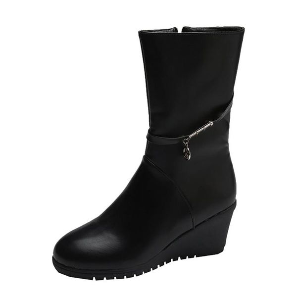 boots wedge heels round toe zipper snow boots women shoes botas mujer 2121 mid calf womens booties shoes, Black
boots wedge heels round toe zipper snow boots women shoes botas mujer 2121 mid calf womens booties shoes, Black