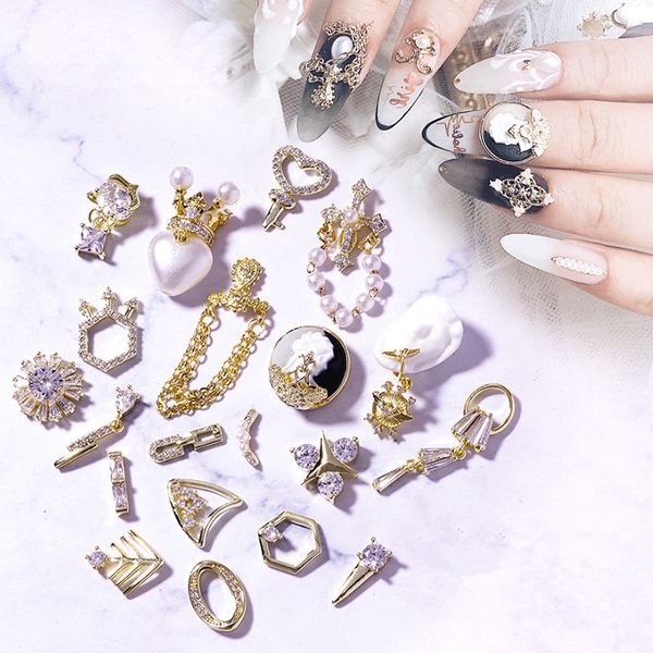 new baroque style manicure david head zircon series jewelry 3d fashion charm diy nail art jewelry decoration accessories, Silver;gold
new baroque style manicure david head zircon series jewelry 3d fashion charm diy nail art jewelry decoration accessories, Silver;gold