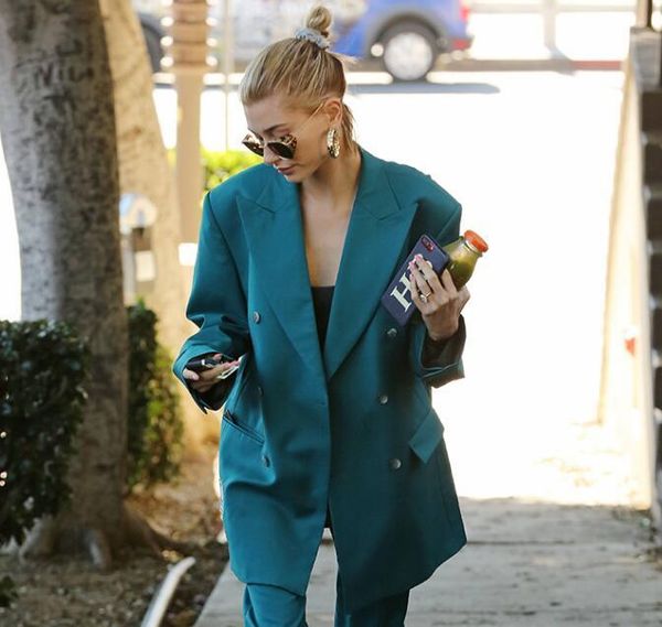 hailey baldwin fashion 2020 designer jacket women's double breasted loose casual blue outer wear blazer coat, White;black
hailey baldwin fashion 2020 designer jacket women's double breasted loose casual blue outer wear blazer coat, White;black