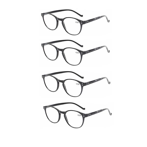 henotin fashion reading glasses women spring hinge lightweight eyeglasses frames comfortable glasses for reading, White;black
henotin fashion reading glasses women spring hinge lightweight eyeglasses frames comfortable glasses for reading, White;black