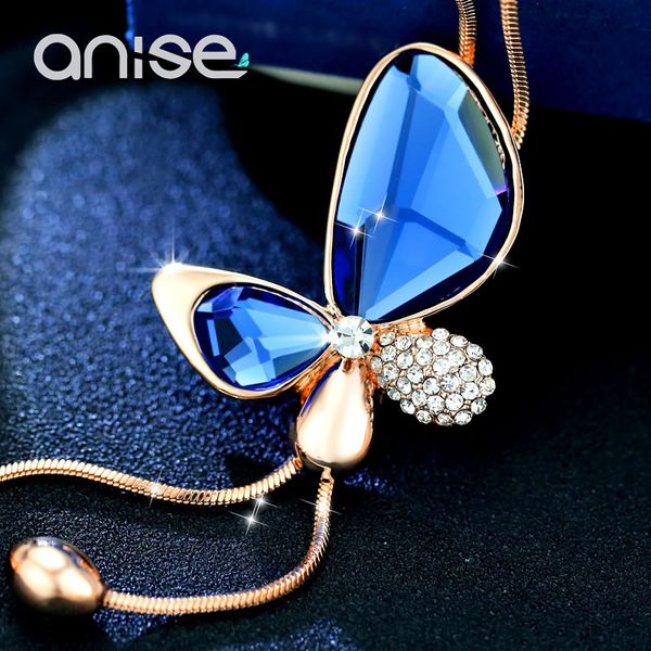 pendant necklaces anise collares largos butterfly sweater chain women blue gem crystal necklace long tassel adjustable, Silver
pendant necklaces anise collares largos butterfly sweater chain women blue gem crystal necklace long tassel adjustable, Silver
