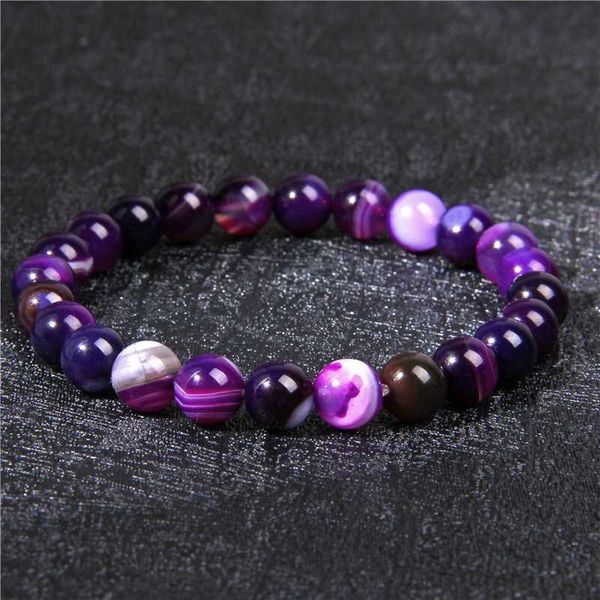 beaded, strands 8mm beaded bracelet for women natural stone bangles striped agates bracelets elastic purple yoga jewelry girls, Black
beaded, strands 8mm beaded bracelet for women natural stone bangles striped agates bracelets elastic purple yoga jewelry girls, Black