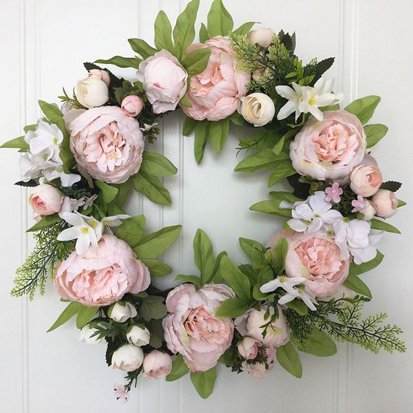 17 inch lovely peony artificial spring summer wreath door backdrop ornaments home decor collection
17 inch lovely peony artificial spring summer wreath door backdrop ornaments home decor collection