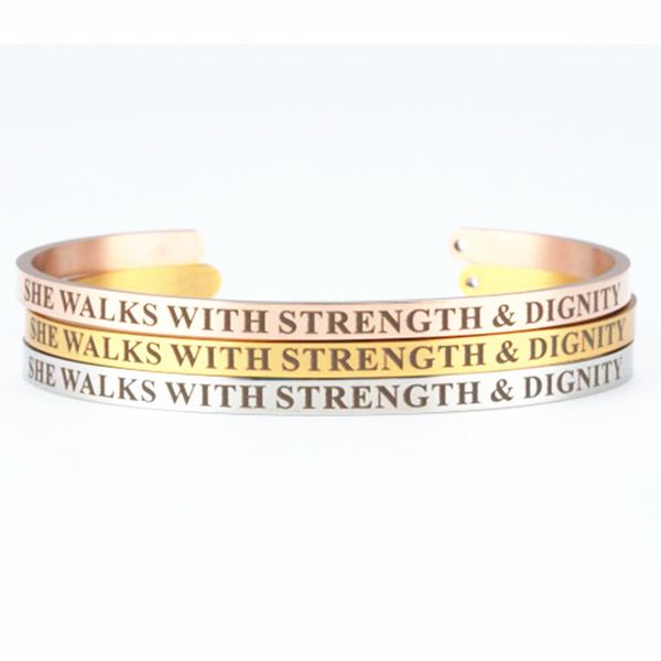 bangle 6pcs stainless steel mantra inspirational she walks with strength & dignity bracelet 4mm, Black
bangle 6pcs stainless steel mantra inspirational she walks with strength & dignity bracelet 4mm, Black