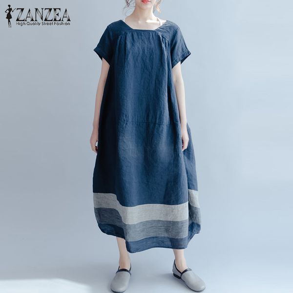 casual dresses women's striped sundress zanzea kaftan summer midi dress short sleeve cotton linen vestidos female baggy robe plus size, Black;gray
casual dresses women's striped sundress zanzea kaftan summer midi dress short sleeve cotton linen vestidos female baggy robe plus size, Black;gray