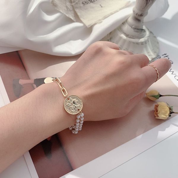 2020 new boho simulated-pearl metal bracelets bracelet for women round charm bracelets elizabeth coin bohemia beach jewelry, Golden;silver
2020 new boho simulated-pearl metal bracelets bracelet for women round charm bracelets elizabeth coin bohemia beach jewelry, Golden;silver