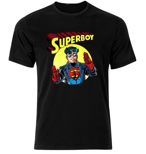 funny superboy character black t-shirt - available m l xl casual printing tee shirt