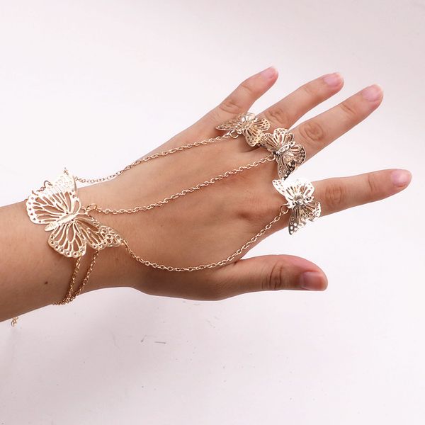 hand chain bracelet fashion unique butterfly bangle slave finger ring gold color, Golden;silver
hand chain bracelet fashion unique butterfly bangle slave finger ring gold color, Golden;silver