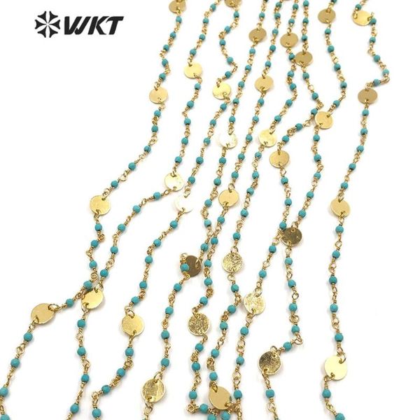 chains wt-rbc147 beautiful turquoi se stone beads chain with gold electroplated brass rosary 10 meters for jewelry making, Silver
chains wt-rbc147 beautiful turquoi se stone beads chain with gold electroplated brass rosary 10 meters for jewelry making, Silver