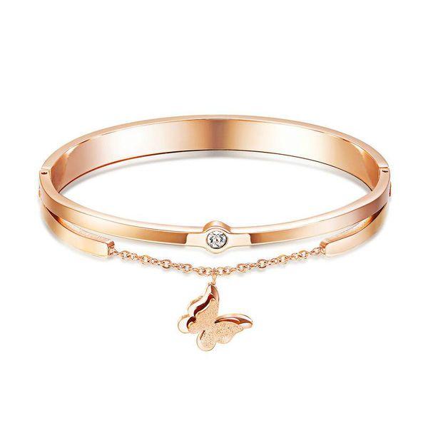 charm bracelets titanium steel jewelry selling rose gold plated butterfly women's zircon stainless bracelet gb940, Golden;silver
charm bracelets titanium steel jewelry selling rose gold plated butterfly women's zircon stainless bracelet gb940, Golden;silver