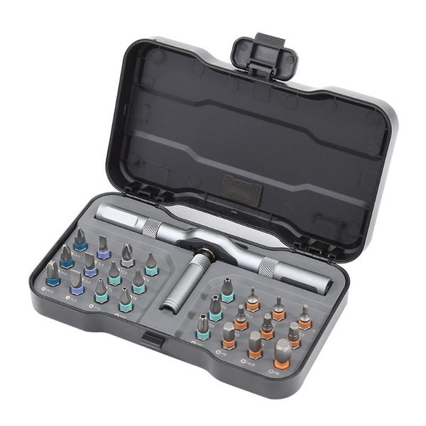 multi-purpose 24 in 1 multi-purpose ratchet wrench screwdriver s2 magnetic bits tools set diy household repair tool