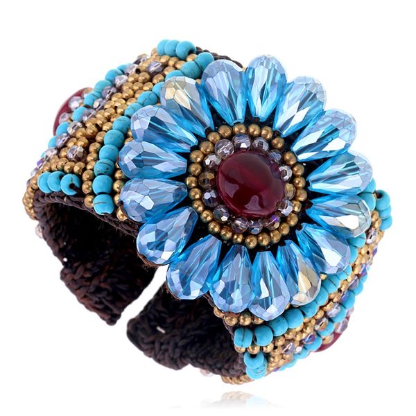 fashion crystals flower and wax-rope handmade knitting bangle for women & wedding, party jewelry, gifts, Black
fashion crystals flower and wax-rope handmade knitting bangle for women & wedding, party jewelry, gifts, Black