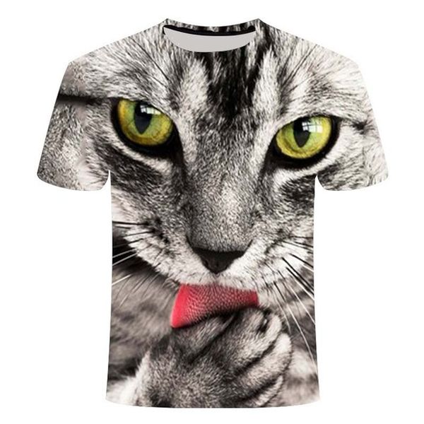 new cool printing two cat summer t-shirt printing t-sh 3d print shirts funny harajuku plus size men clothing