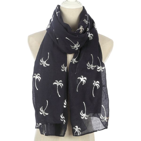 printing coconut palm scarf with silver, muslim head covering and street use sunscreen shawl, Blue;gray
printing coconut palm scarf with silver, muslim head covering and street use sunscreen shawl, Blue;gray