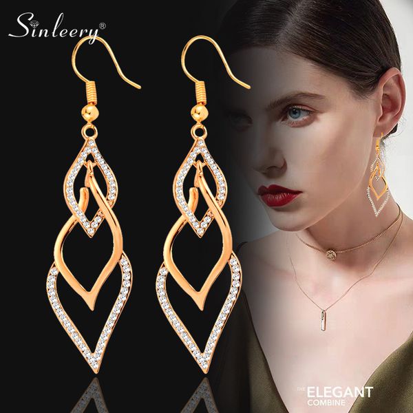 sinleery earrings fashion jewelry gold silver color drop earrings jewelry for women design es544 ssb
sinleery earrings fashion jewelry gold silver color drop earrings jewelry for women design es544 ssb
