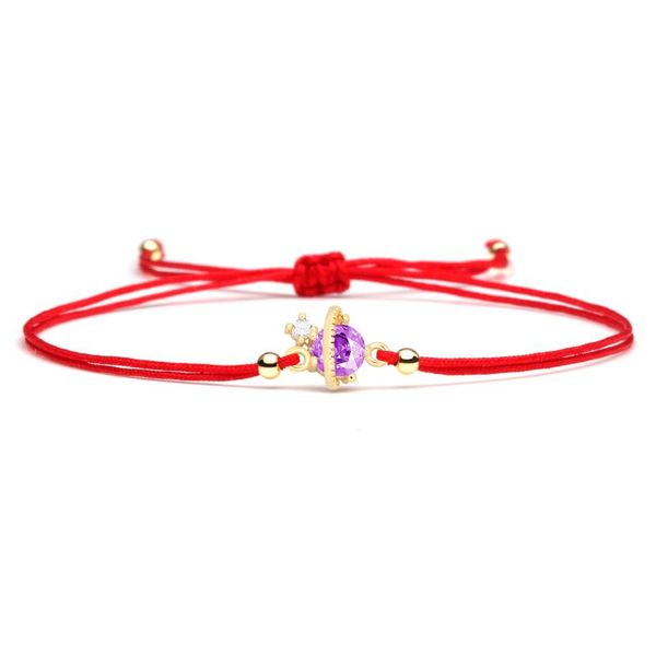shiny round purple crystal cubic zirconia satellite orbit star charm bracelet women girl red pink black string jewelry present, Golden;silver 
shiny round purple crystal cubic zirconia satellite orbit star charm bracelet women girl red pink black string jewelry present, Golden;silver
