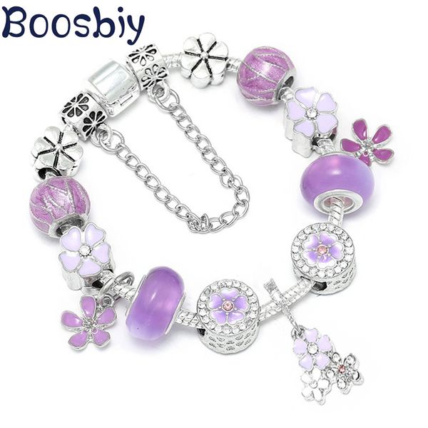 charm bracelets boosbiy silver plated european style bracelet diy crystal purple flower beads fit brand for women jewelry gift, Golden;silver
charm bracelets boosbiy silver plated european style bracelet diy crystal purple flower beads fit brand for women jewelry gift, Golden;silver