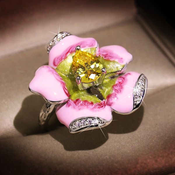 cluster rings utimtree 2021 925 sterling silver enamel flower for women wedding party jewelry cubic zircon stone engagement ring, Golden;silver
cluster rings utimtree 2021 925 sterling silver enamel flower for women wedding party jewelry cubic zircon stone engagement ring, Golden;silver