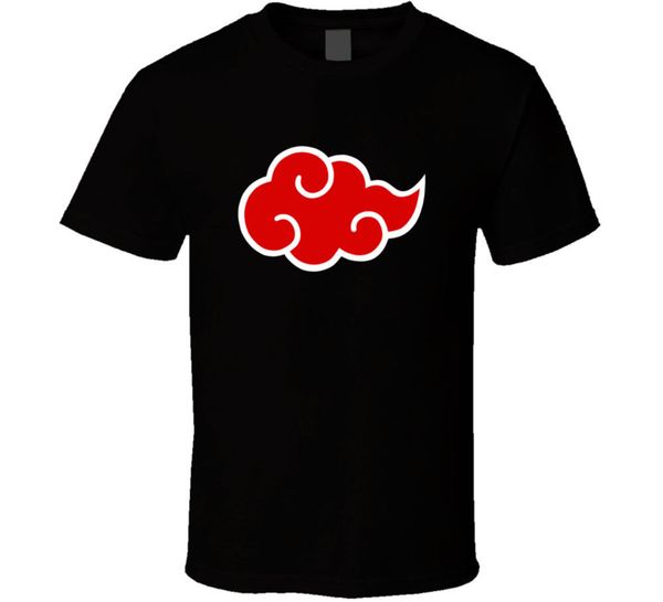 red cloud black t-shirt tee anime akatsuki sasuke uchiha new o-neck fashion casual print t shirt
