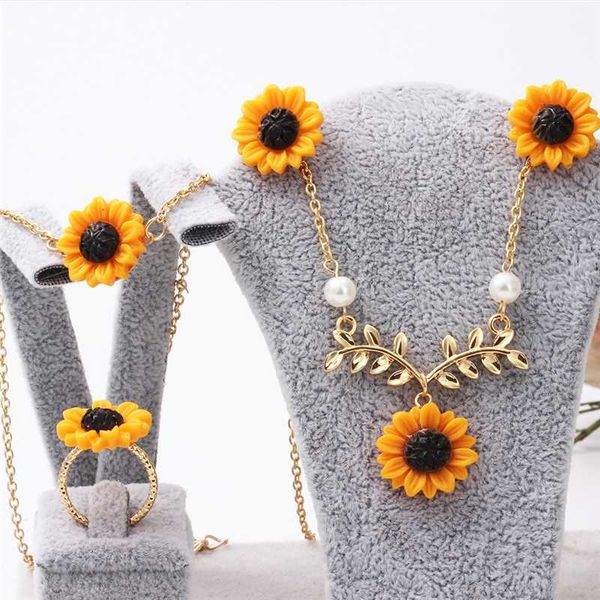 fashion flower enamel jewelry set rose gold color yellow painting bridal jewelry sets for women wedding, Silver
fashion flower enamel jewelry set rose gold color yellow painting bridal jewelry sets for women wedding, Silver