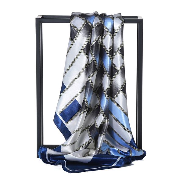 scarves foulard female silk neck scarf hijab shawls headband plaid large square neckerchief bandana head wraps lady, Blue;gray
scarves foulard female silk neck scarf hijab shawls headband plaid large square neckerchief bandana head wraps lady, Blue;gray