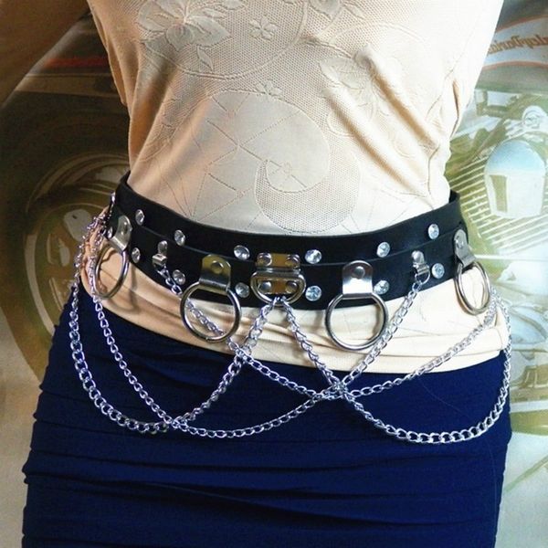 punk faux leather belt metal chain ring waist strap street dance decor gothic binding harness cummerbunds 906-a391, Black;brown
punk faux leather belt metal chain ring waist strap street dance decor gothic binding harness cummerbunds 906-a391, Black;brown