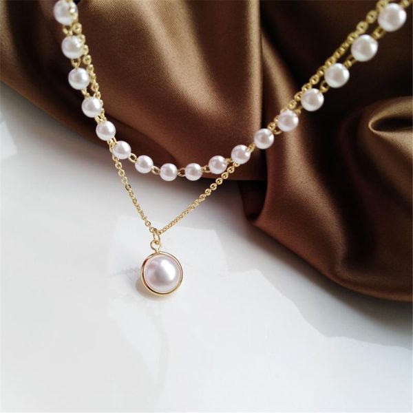 chokers ruanme spring and summer fashion personality niche contracted neck chain design double necklace women sweet pearl clavicle, Golden;silver
chokers ruanme spring and summer fashion personality niche contracted neck chain design double necklace women sweet pearl clavicle, Golden;silver