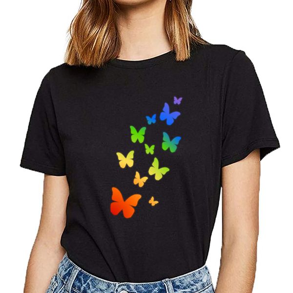 t shirt women rainbow butterflies hip hop vintage short female tshirt
t shirt women rainbow butterflies hip hop vintage short female tshirt