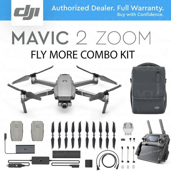 dji mavic 2 zoom with 2x optical zoom. 12 mp camera + fly more combo kit 
dji mavic 2 zoom with 2x optical zoom. 12 mp camera + fly more combo kit