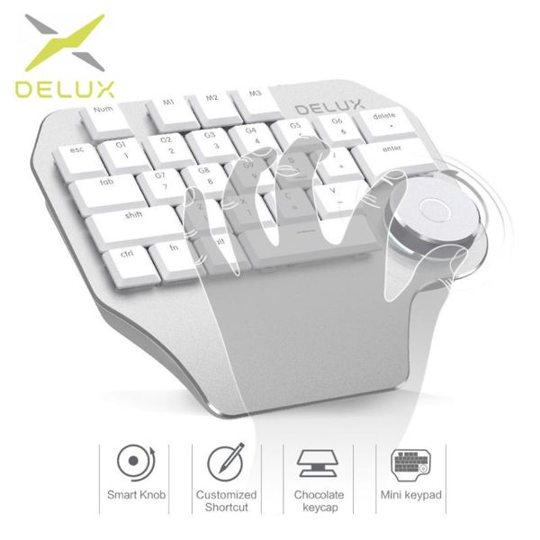 delux t11 designer keyboard with smart dial 3 group customizable keys keypad compatibility for wacom windows mac design software
delux t11 designer keyboard with smart dial 3 group customizable keys keypad compatibility for wacom windows mac design software