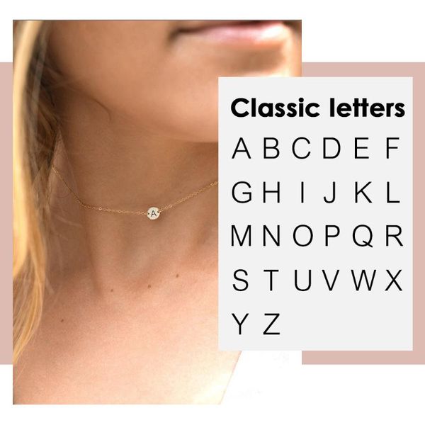 carlidana engrave 26 alphabet pendant necklace women trendy around neck chain choker necklace real 316l stainless steel, Silver
carlidana engrave 26 alphabet pendant necklace women trendy around neck chain choker necklace real 316l stainless steel, Silver