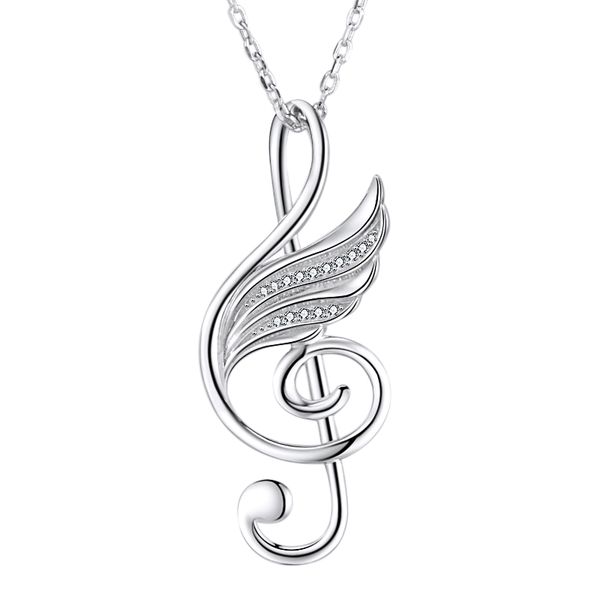 chains xiaojing design romantic clear zircon music note pendant necklace fashion jewelry for women party gifts ship, Silver
chains xiaojing design romantic clear zircon music note pendant necklace fashion jewelry for women party gifts ship, Silver