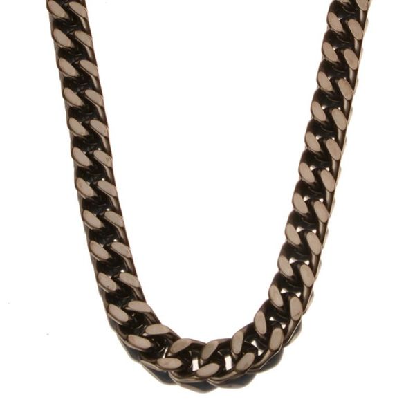granny chic 11mm custom length black stainless steel curb cuban chain necklace or bracelet boys mens fashion chain link jewelry, Silver
granny chic 11mm custom length black stainless steel curb cuban chain necklace or bracelet boys mens fashion chain link jewelry, Silver