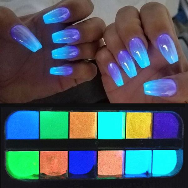 12 grids/pc nail art luminous bule pink nail series powder polish flakes fluorenscence glitters art diy decorations, Silver;gold
12 grids/pc nail art luminous bule pink nail series powder polish flakes fluorenscence glitters art diy decorations, Silver;gold