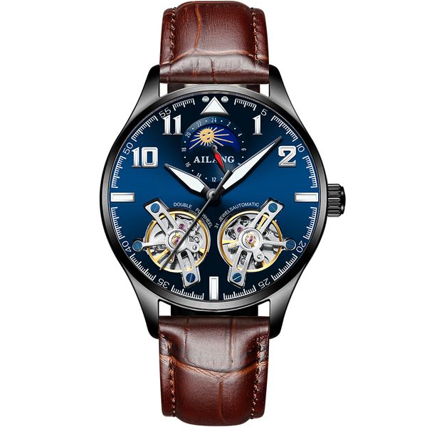 switzerland ailang automatic mechanical watch fashion double tourbillon men waterproof vintage luminous moon phase male watch, Slivery;brown
switzerland ailang automatic mechanical watch fashion double tourbillon men waterproof vintage luminous moon phase male watch, Slivery;brown