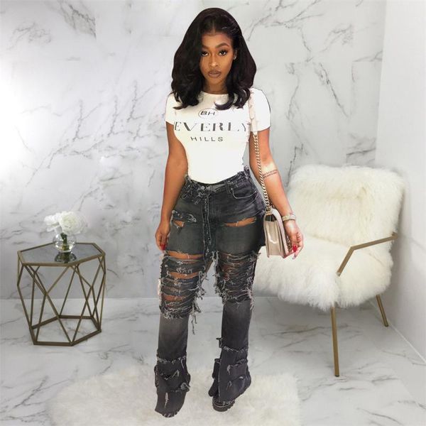 ladies hole ripped flare jeans women streetwear high waist wide leg denim pants bell-bottoms trousers denim pants 2020, Blue
ladies hole ripped flare jeans women streetwear high waist wide leg denim pants bell-bottoms trousers denim pants 2020, Blue