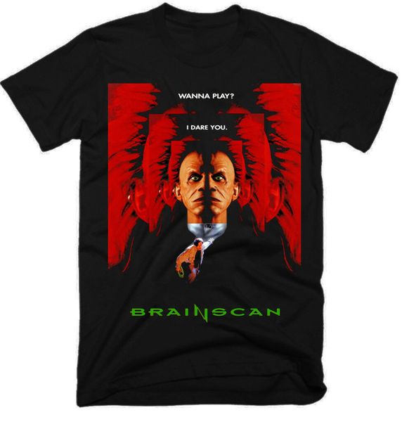 brainscan,movie,100% cotton,men's t-shirt.,e0570 cotton short sleeve tee shirt