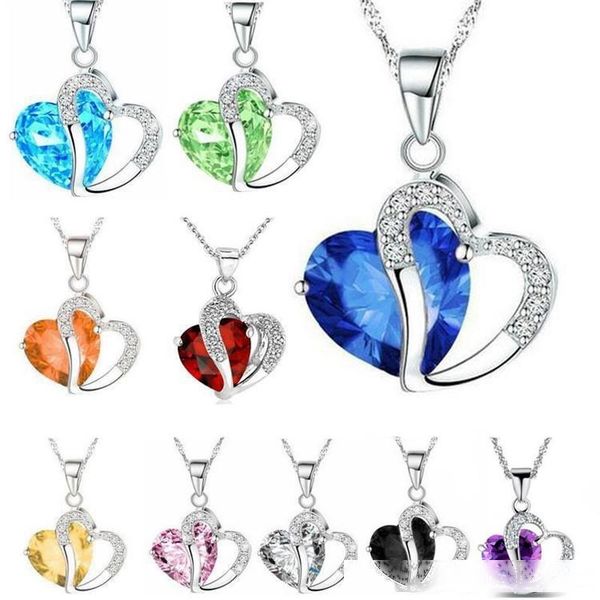 necklace heart-shaped zircon crystal necklace chain clavicle sweater chain women heart rhinestone silver pendant jewelry, Black
necklace heart-shaped zircon crystal necklace chain clavicle sweater chain women heart rhinestone silver pendant jewelry, Black