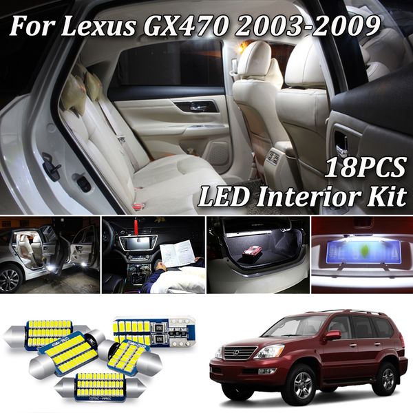18pcs no error canbus for gx 470 gx470 led interior light + license plate lamp kit (2003-2009)
18pcs no error canbus for gx 470 gx470 led interior light + license plate lamp kit (2003-2009)
