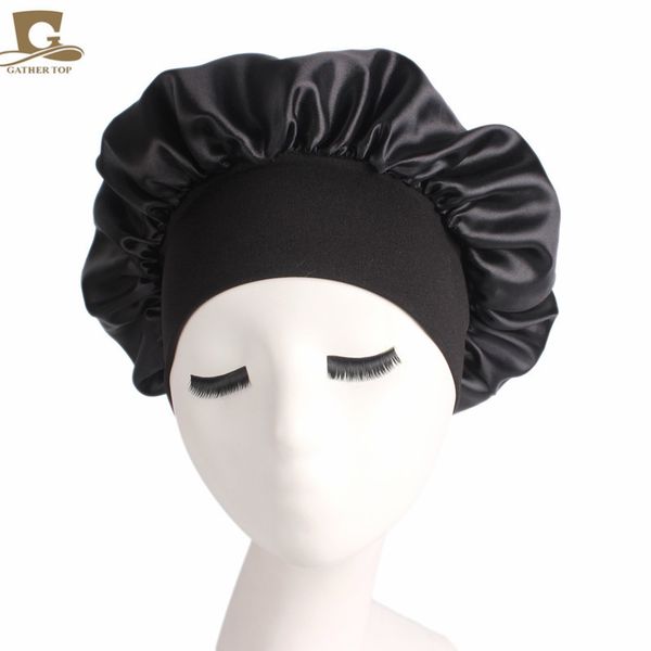 new fashion women satin night sleep cap hair bonnet hat silk head cover elastic band nightcap bath spa bonnet de nuit, Blue;gray
new fashion women satin night sleep cap hair bonnet hat silk head cover elastic band nightcap bath spa bonnet de nuit, Blue;gray