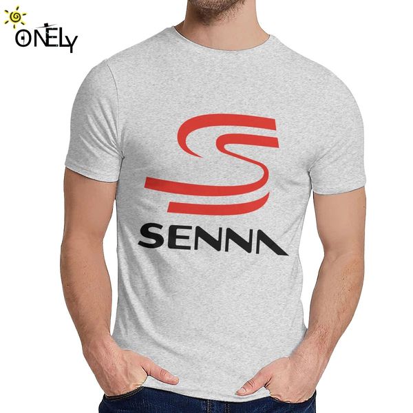 leisure man t shirt ayrton senna logo slim novelty round neck hip hop t-shirt