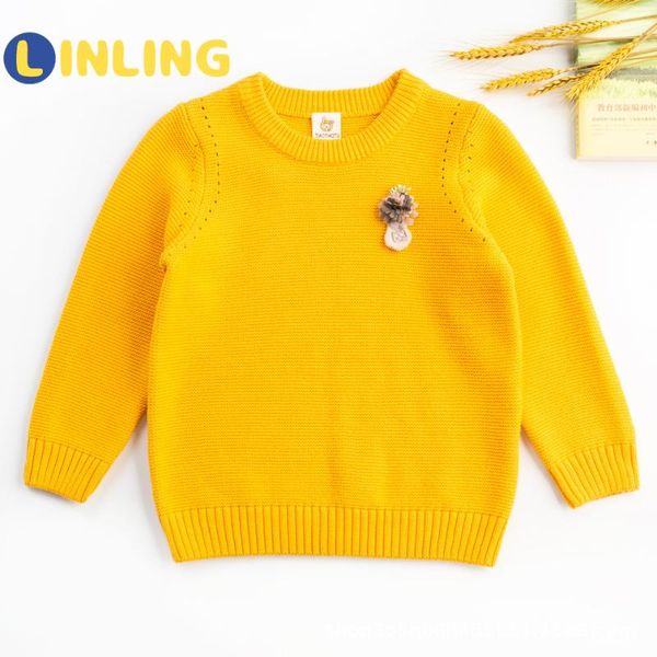 pullover linling casual autumn solid pink yellow girls o-neck sweaters sweater kids for winter knitted bottoming p386, Blue
pullover linling casual autumn solid pink yellow girls o-neck sweaters sweater kids for winter knitted bottoming p386, Blue
