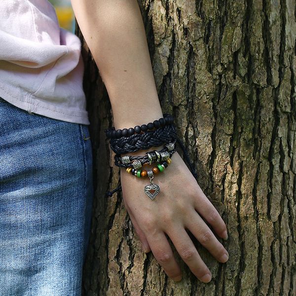 charm bracelets bohemia style metal heart leather men jewelry vintage classic retro plant bracelet bangles homme male jewellry, Golden;silver
charm bracelets bohemia style metal heart leather men jewelry vintage classic retro plant bracelet bangles homme male jewellry, Golden;silver