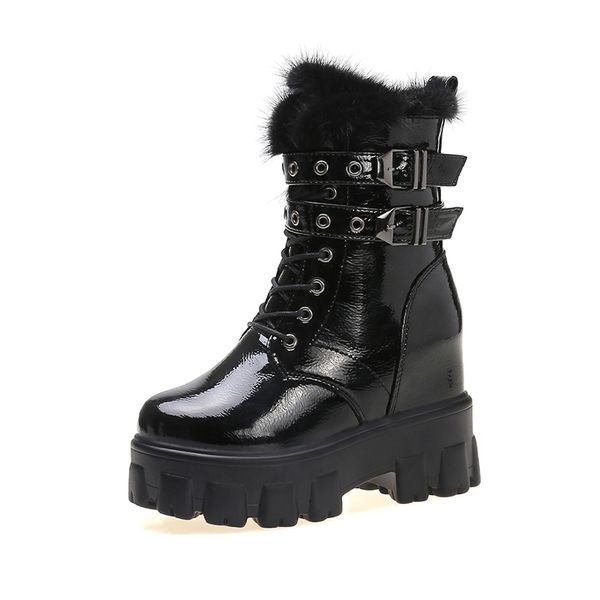 boots women's ankle fashion buckle pu leather woman shoes height increasing boot for women winter ladies warm, Black
boots women's ankle fashion buckle pu leather woman shoes height increasing boot for women winter ladies warm, Black