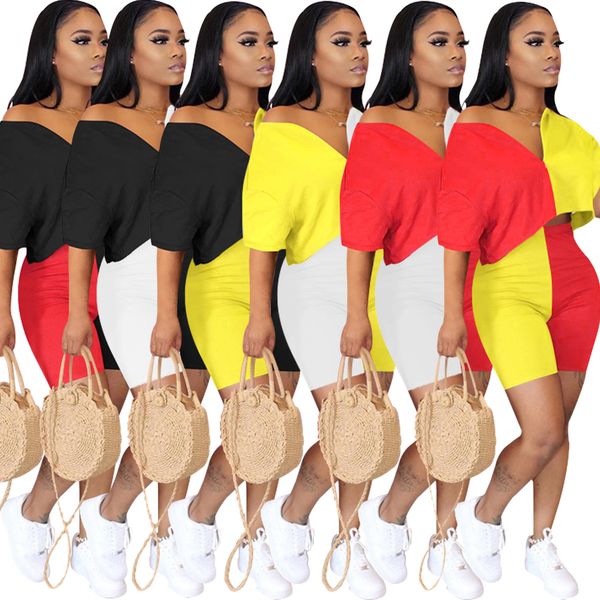 womens designer summer tracksuits panelled v neck short sleeve shorts 2pcs set woman two piece outfit, Gray
womens designer summer tracksuits panelled v neck short sleeve shorts 2pcs set woman two piece outfit, Gray