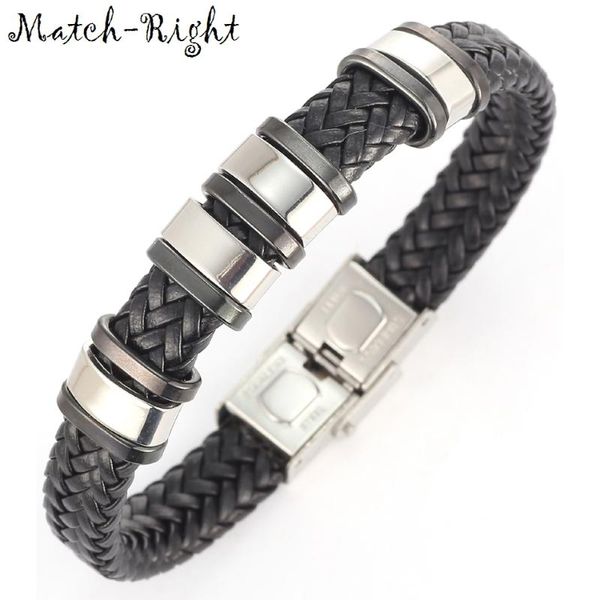 match-right men's leather bracelets metal bracelet cuff for men stainless steel bracelets bangles men's wristband br007, Black
match-right men's leather bracelets metal bracelet cuff for men stainless steel bracelets bangles men's wristband br007, Black