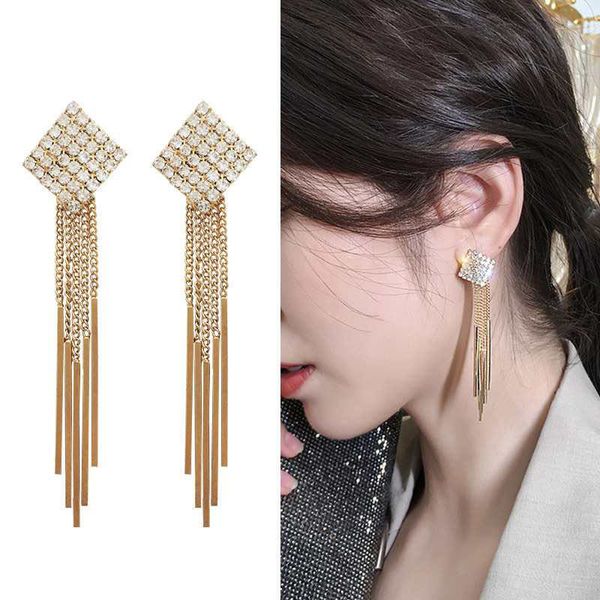 women's earrings tassel crystal earrings for women bohemian fashion jewelry 2020 geometric kolczyki hoop earing, Silver
women's earrings tassel crystal earrings for women bohemian fashion jewelry 2020 geometric kolczyki hoop earing, Silver