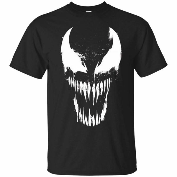 black navy t-shirt men venom face black t-shirt 2018 movie tee shirt1
